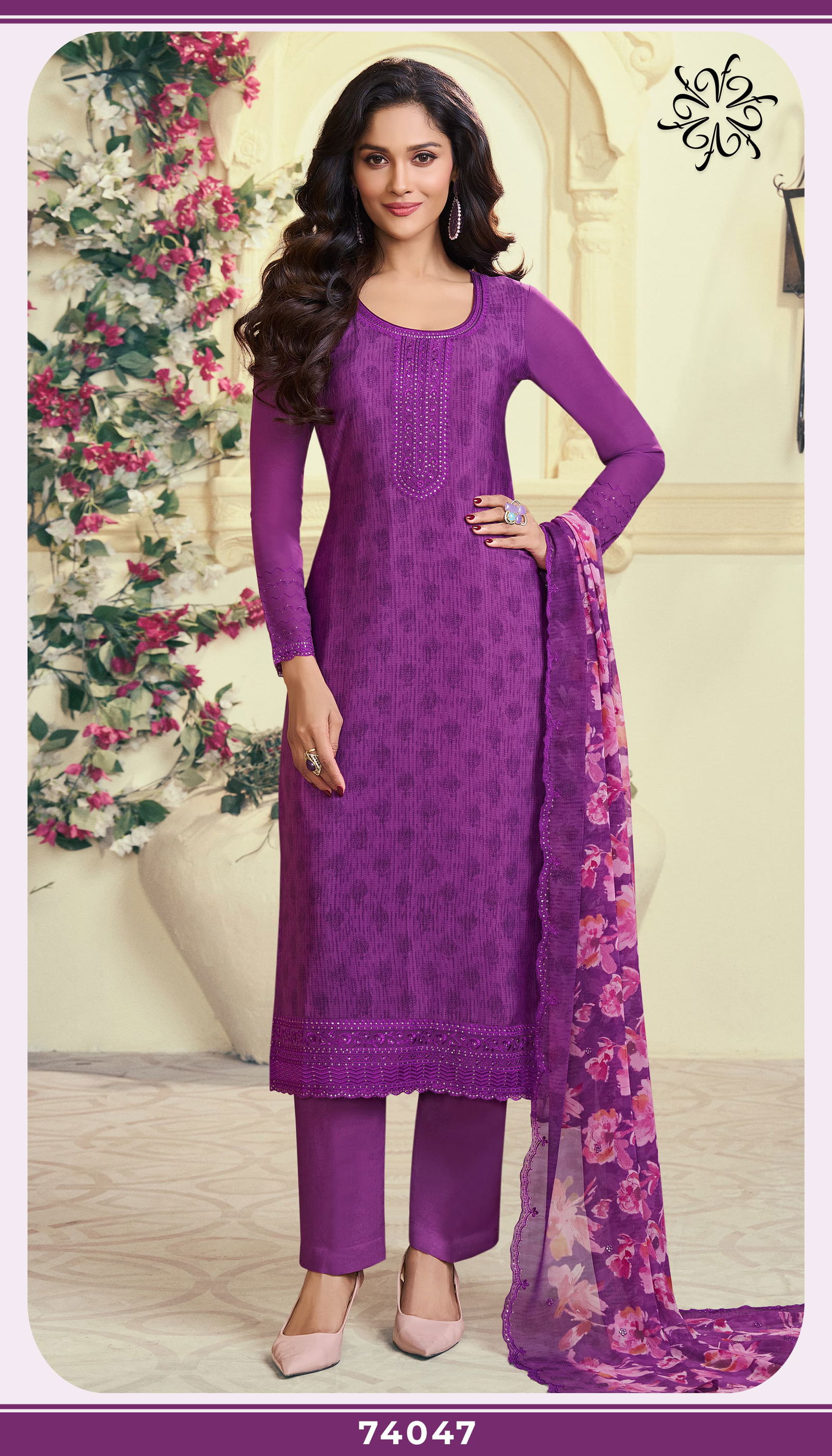 Silkina Royal Crepe 47 By Vinay Embroidery Designer Salwar Kameez Online Wholesale